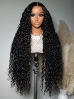 30 40 Deep Wave 13x4 Lace Front Human Hair Wigs 250 Density Loose Water Curly Glueless 13x6 HD Lace Frontal Wig Women