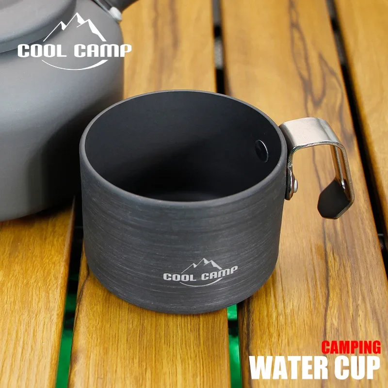 COOLCAMP 160ML Lightweight Aluminum Cup Camping Outdoor Water Coffee Cup Picnic Barbecue Small Wine Cup Travel Tea Mug 70g