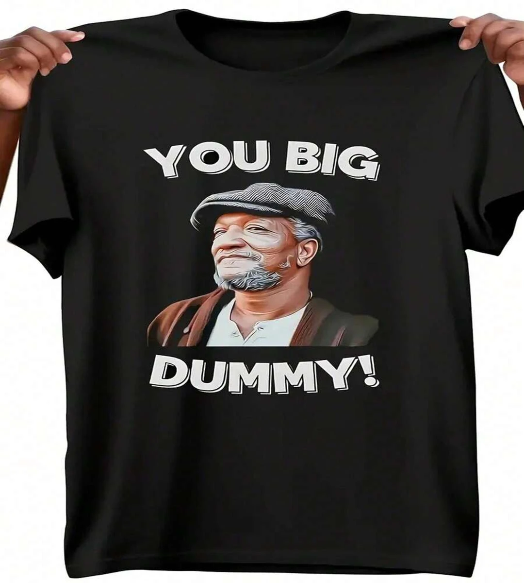 1 Piece You Big Dummy Funny Tv Print T-Shirt, Seasonal Casual Men's T-Shirt, Round Neck Short-Sleeved T-Shirt