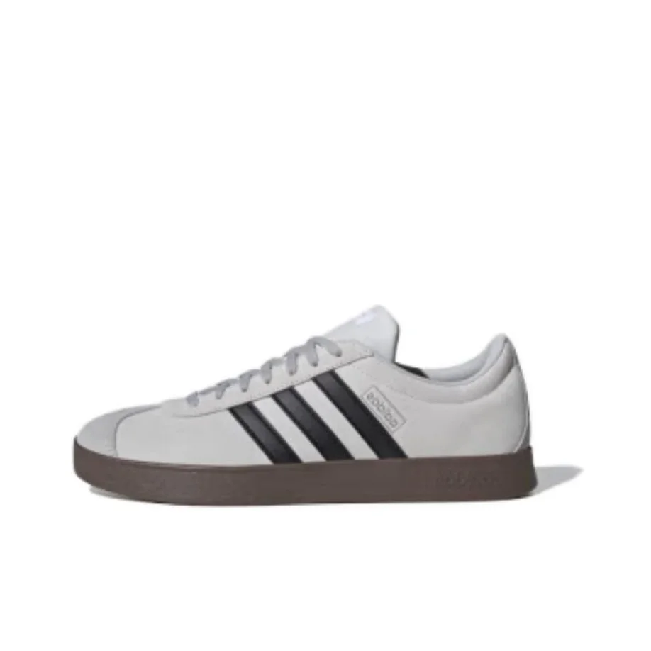 Adidas VL COURT 2.0 Low top Skateboard Shoes Unisex Gray Black Silver JR2560
