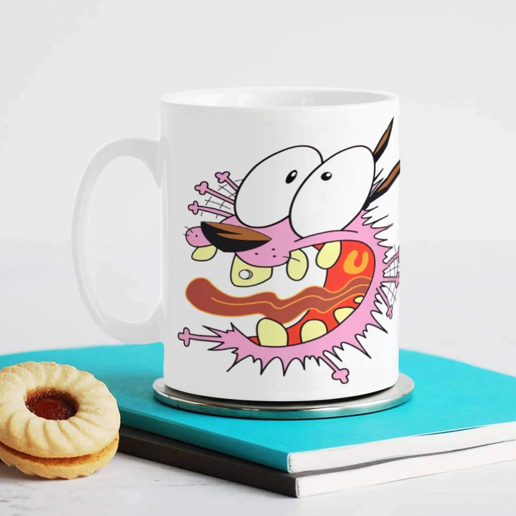 Courage Cowardly Dog Ceramics Coffee Mugs Tea Cup Milk Cups Gifts Drinkware Coffeeware