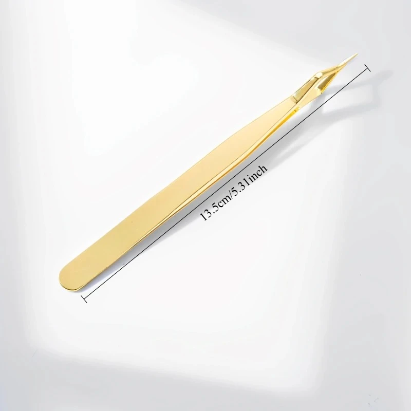 New Lash Extension Tweezers Anti slip Stainless Steel Curved Tip Straight Tweezers High Precision Nail Art Makeup Beauty  Tools image 6