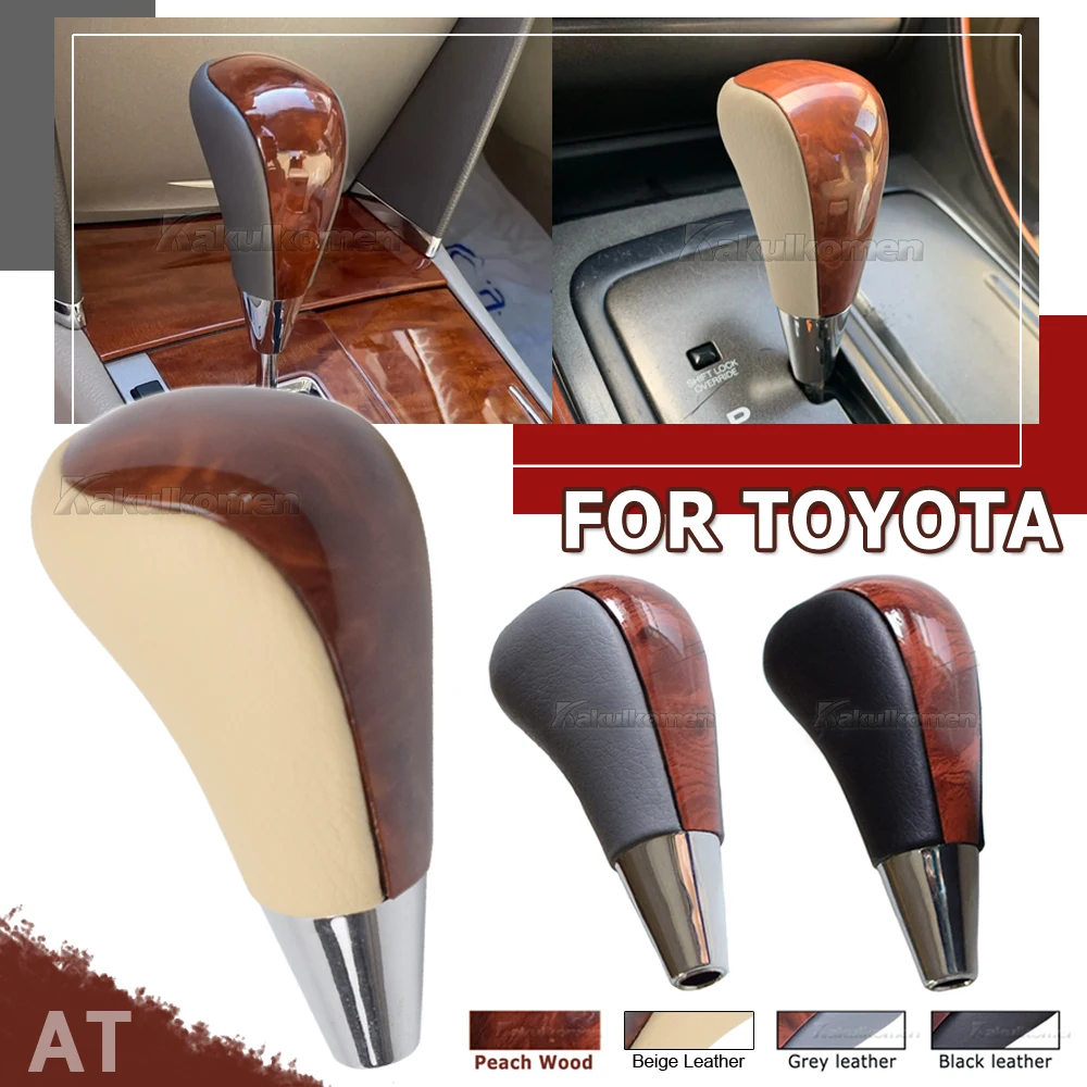 Automatic Gear Shift Knob Leather Shifter Lever Stick For Toyota Corolla Camry Yaris Rav4 For Lexus IS GS LS RX ES Models