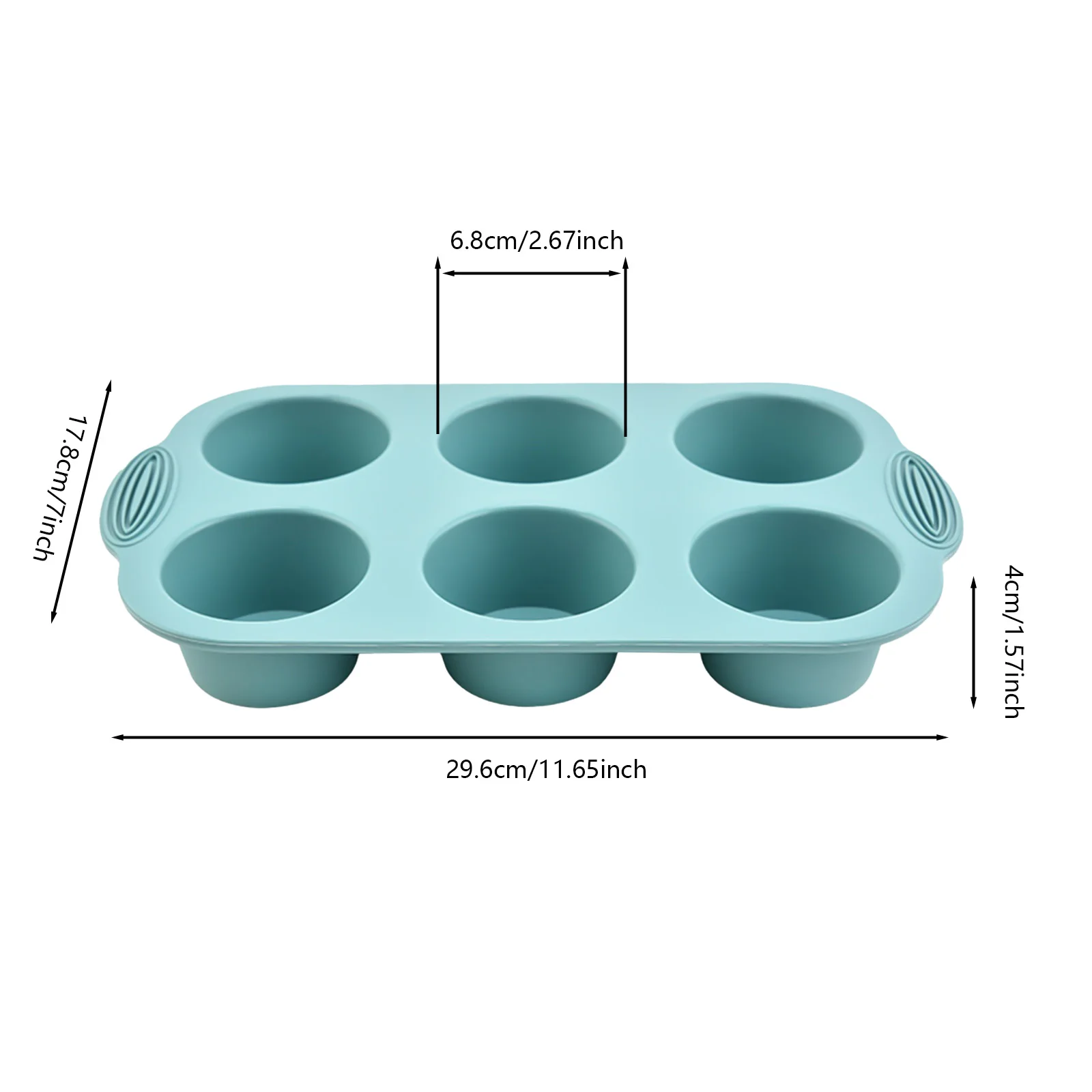 Silicone Cake Mold Pan 6 Cup Baking Tray Non-Stick Muffin Mould Cupcake Baking for Cakes Biscuit DIY Cake Kitchen Accessories