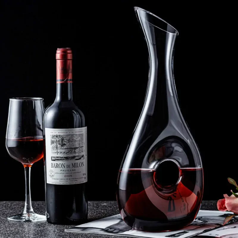 Design snail style premium wine decanter red wine bottle lead-free glass premium wine aerator CY53004