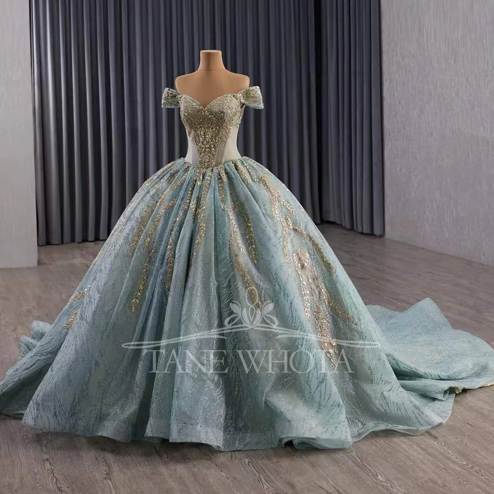 Милое вечернее платье с открытыми плечами, шнуровкой сзади и хрустальными пайетками, настраиваемые Sukienki Wieczorowe Damskie