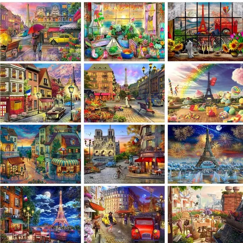 

GATYZTORY 40x50cm Painting By Numbers For Adults Colorful Landscape Diy Gift Artwork Painting Decors Handicrafts Handmade