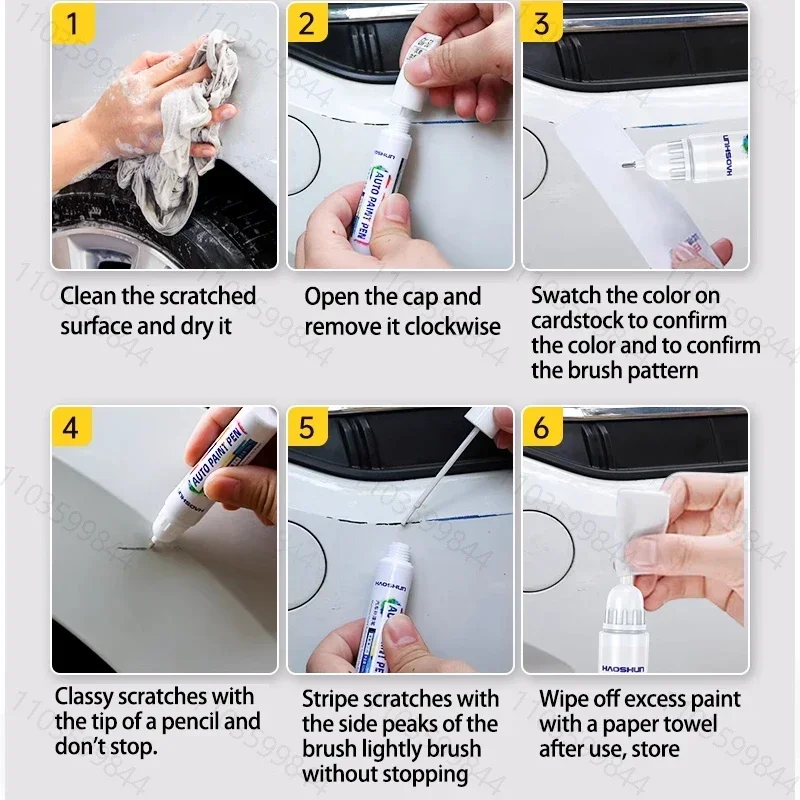 자동차 스크래치 수리 페인트 펜 자동 터치 업 펜 흠집 클리어 리무버 DIY 펜 테슬라 모델 3 Y X S 외부 액세서리