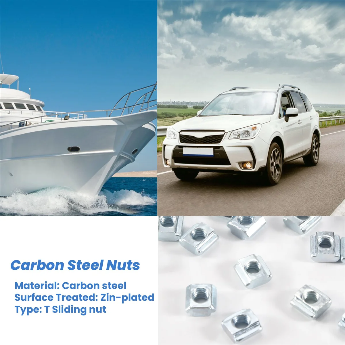 50pcs M5 T Sliding Nut Zin-Plated Carbon Steel T Sliding Nut for 2020 Aluminum Profile