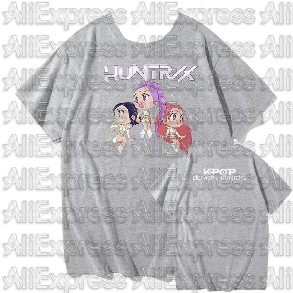 

MOTO New Movie Anime KPop Demon Hunter Saja Boy T-Shirt 2025 Summer Men's Women's T-Shirt Loose Comfortable Casual T-Shirt