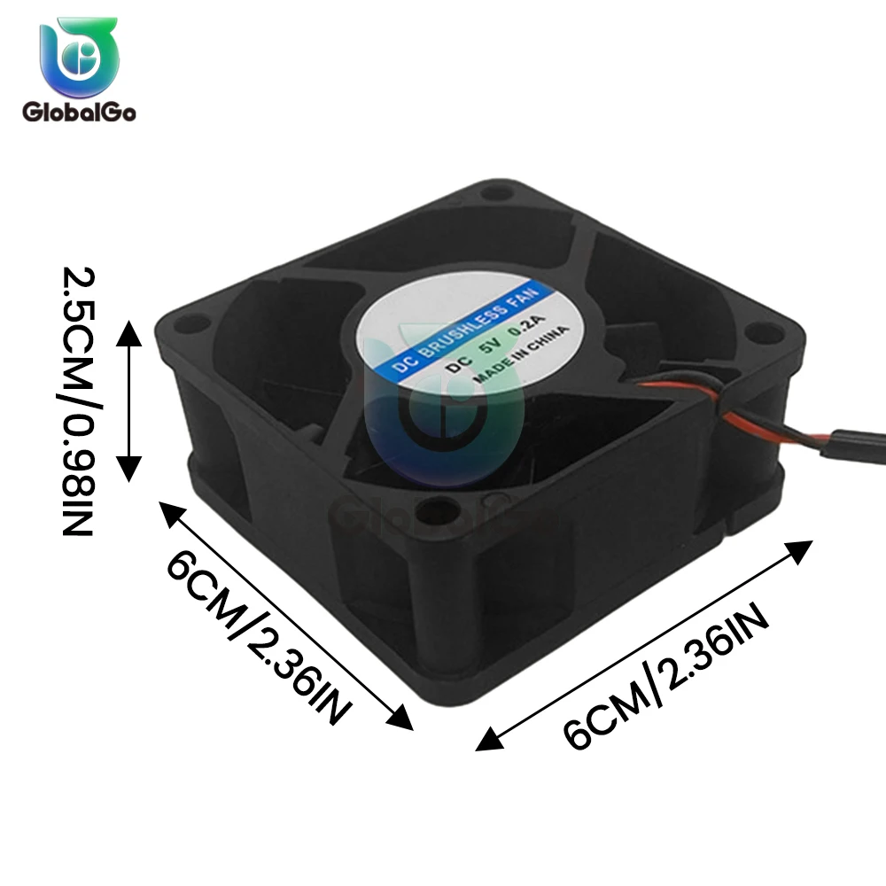 60mm 6cm DC 5V Ventola di Raffreddamento Connettore Usb 2 Fili Ventola per Computer PC Cpu Cassa di Raffreddamento Ventola di Alimentazione