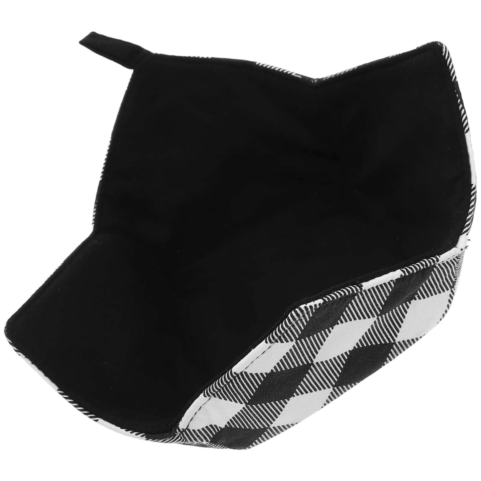

Checkered Bowl Pad Microwave Safe Insulation Cover Heat Resistant Polyester Soup Bowl Holder Non Slip Kitchen Gadget for Hot