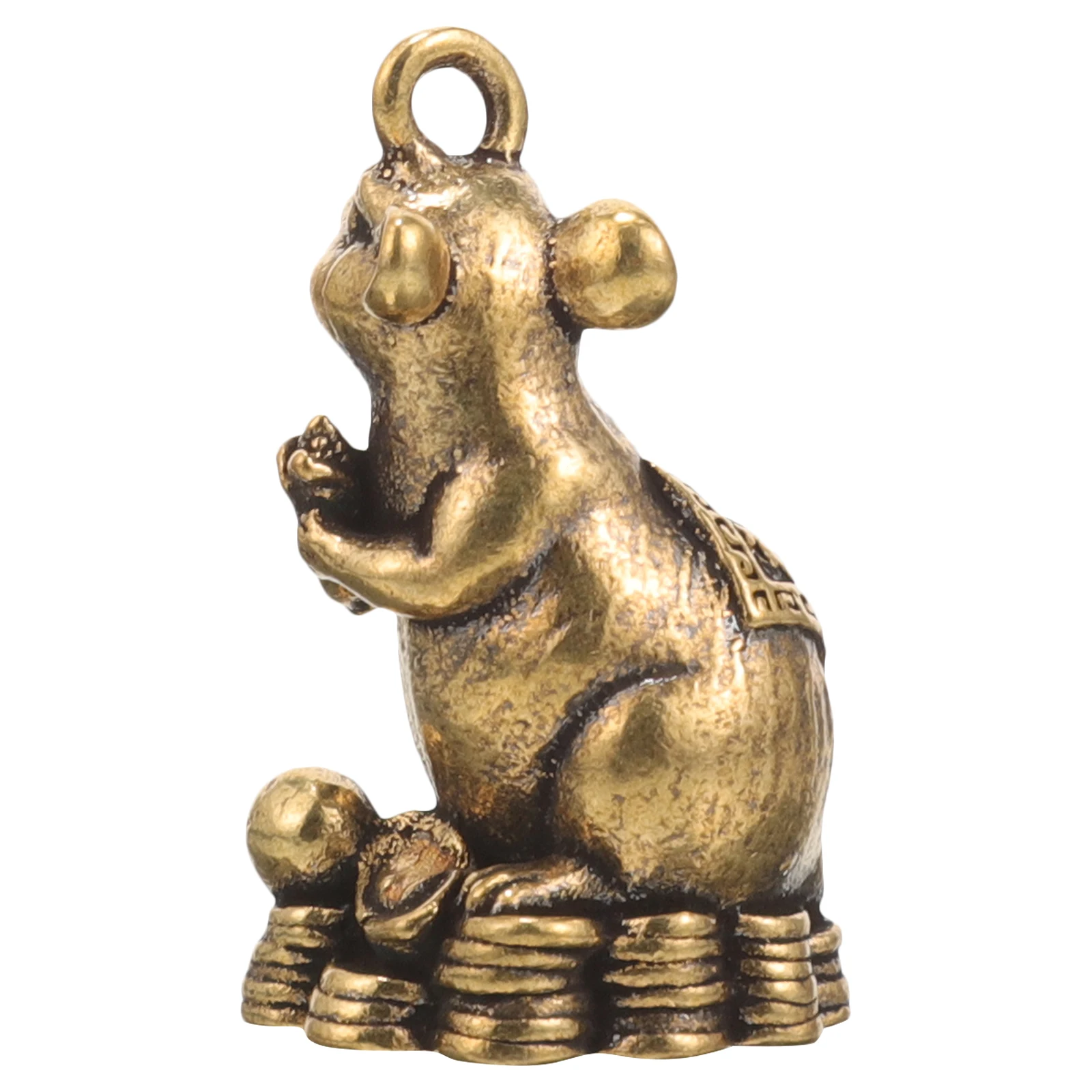 

Copper Rat Pendant Charm Keychain DIY Jewelry Making Mouse Keyring Decorative Hanging Car Pendants Lightweight Easy