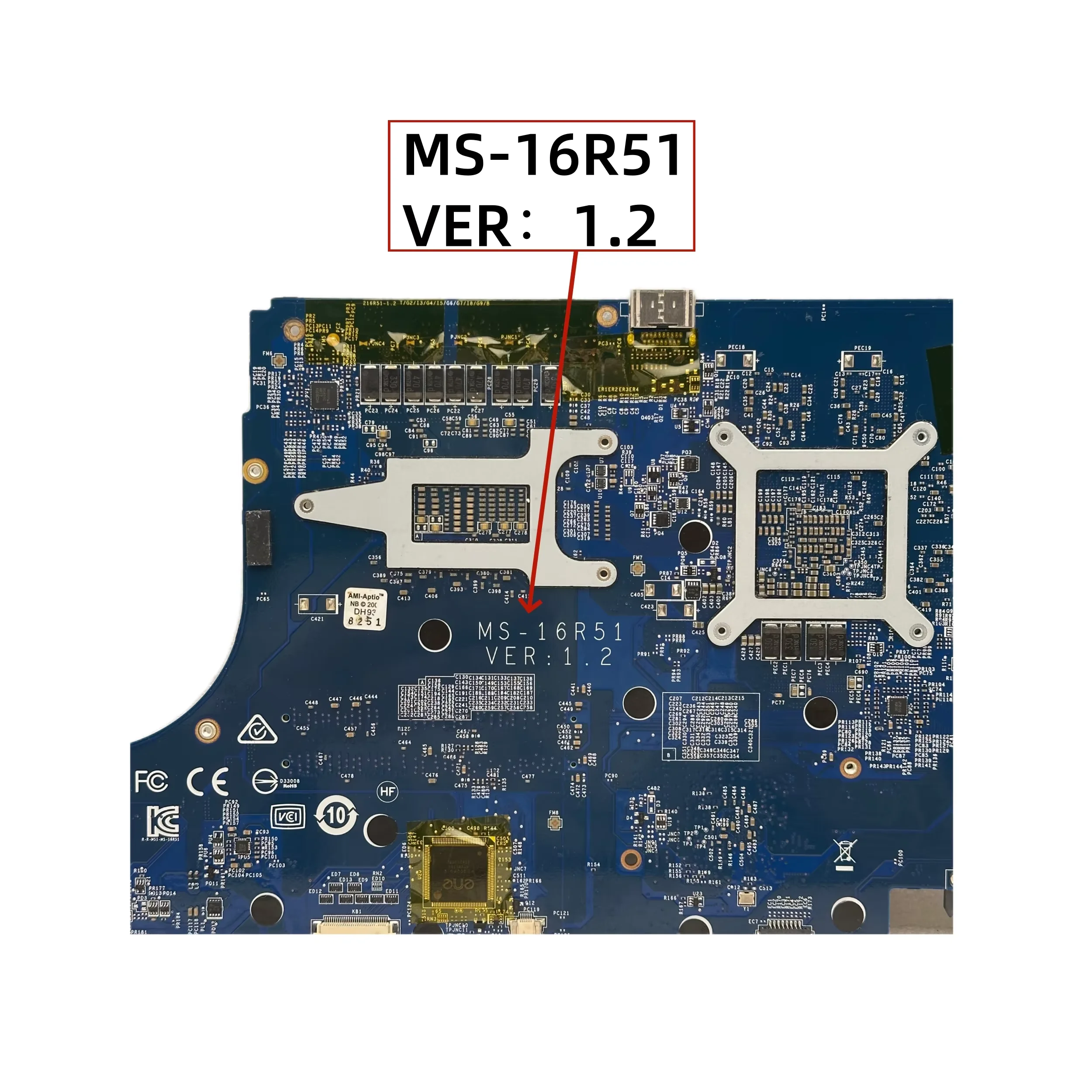 Placa base para portátil MSI MS-16R5 GF63 Thin 10SCXR GF63 Thin 10SC MS-16R51 con CPU i5-10500H i7-10750H RTX3050 4GB-GPU DDR4