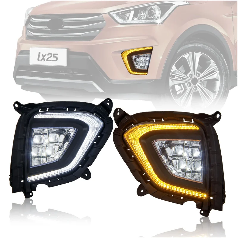 

New Design Led Daytime Running Light Drl Fog Lamp Cover for Creta Ix25 2018
