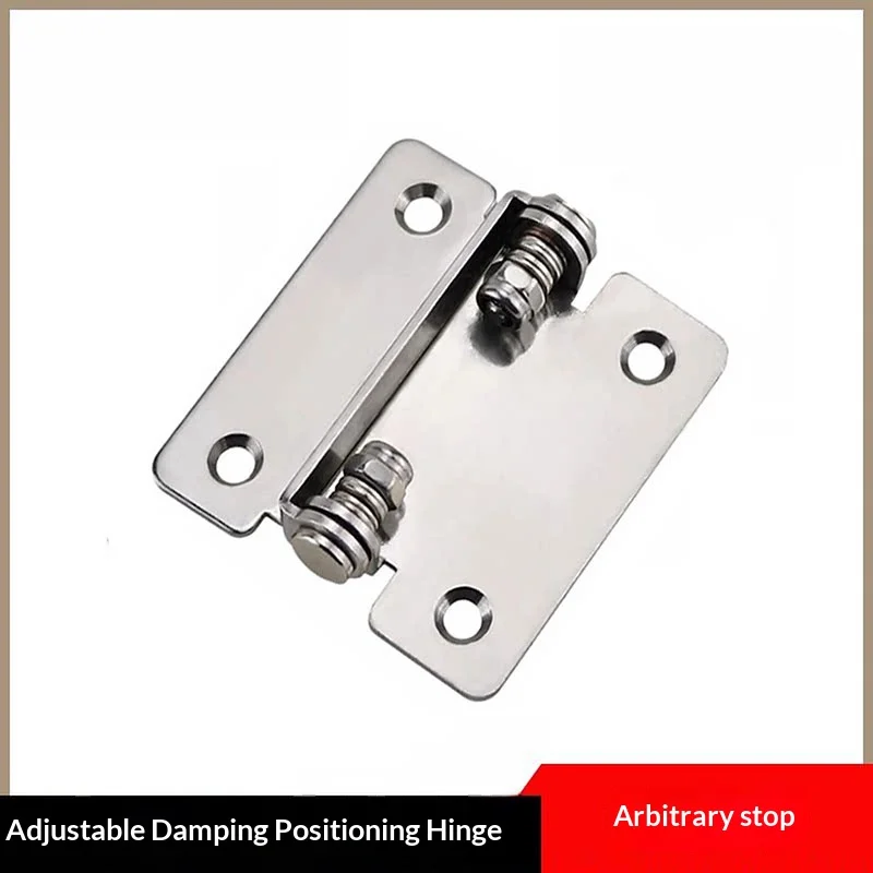 304 Stainless Steel Folding Hinge with Buffer Hydraulic Pressure 180-Degree Arbitrary Stop Torque Damping Shaft for Cabinet Door