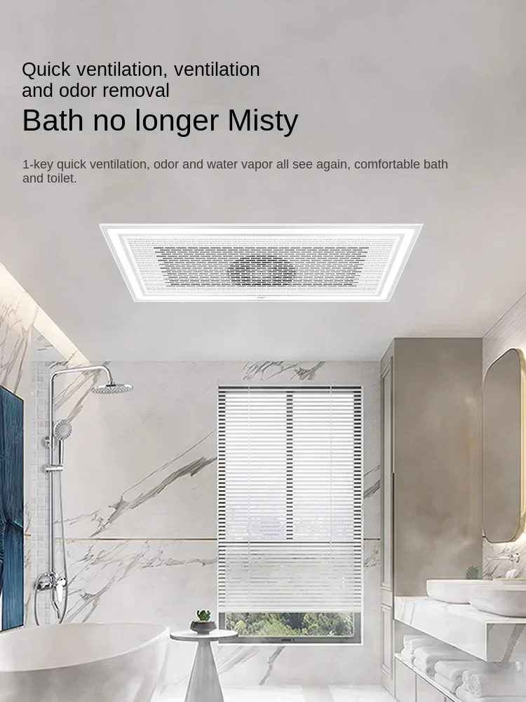 إضاءة سقف متكاملة للمطبخ، مروحة تكييف هواء للمرحاض، مروحة تهوية قوية ورقيقة للغاية