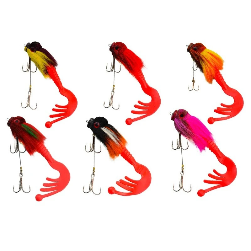 

1pcs 24cm/79g Sea Fishing for Deep-sea Mouse Lure Effective Fishing Bait for Sea Easy Transport Lure Flexible PVC Tail Bait