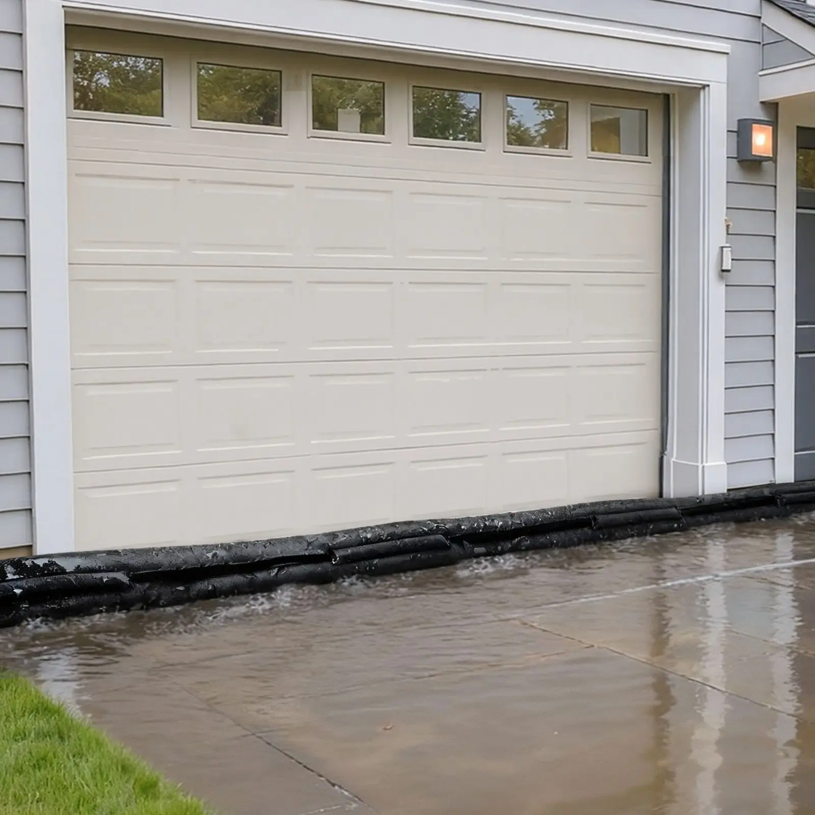 Flood Barrier, 8 Pack, 1.6 x 1.4 ft Flood Bags Activated by Water, Reusable Water Absorbent Barrier, Sandless Sandbags Blockage,