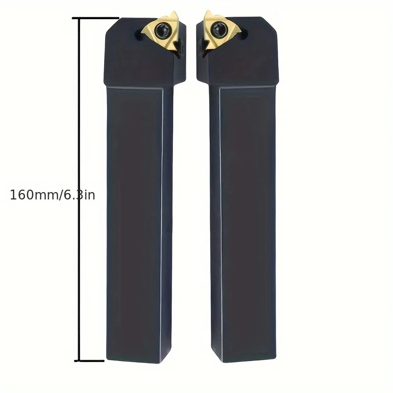 

SER1616H16 External Thread Tool Holder with 10PCS 16ERAG60 Carbide Inserts Gold Coated Wear Resistant