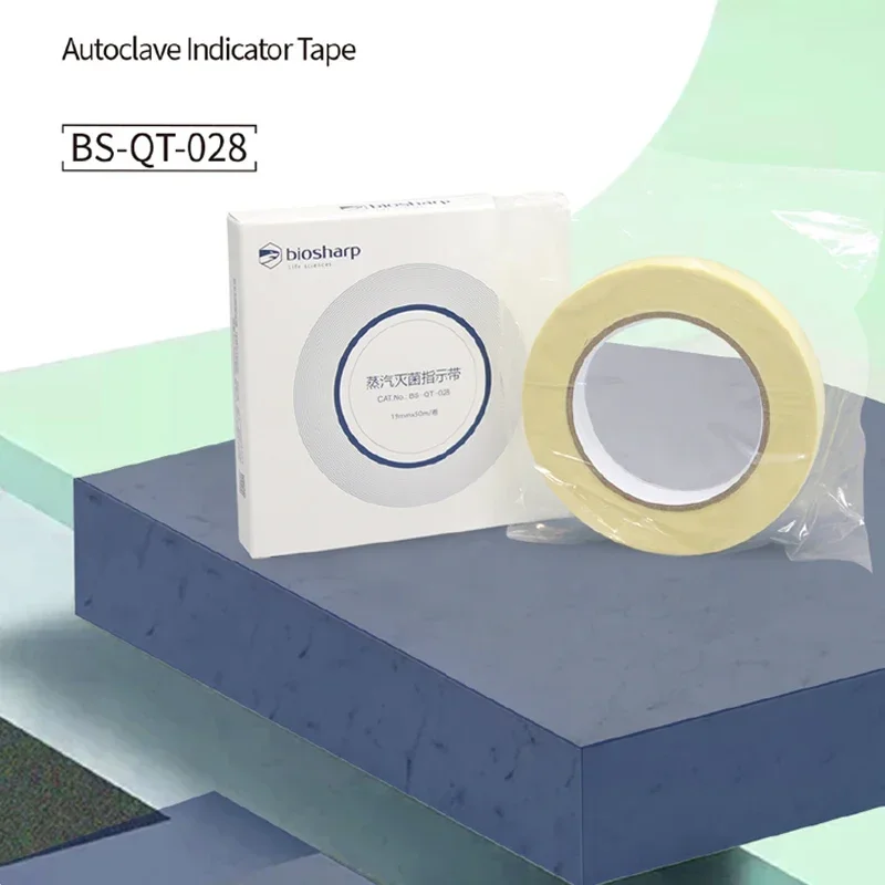 Biosharp BS-QT-028 Autoclave Indicator Tape 19mm*50m Steam Sterilization Has An Indicator Function
