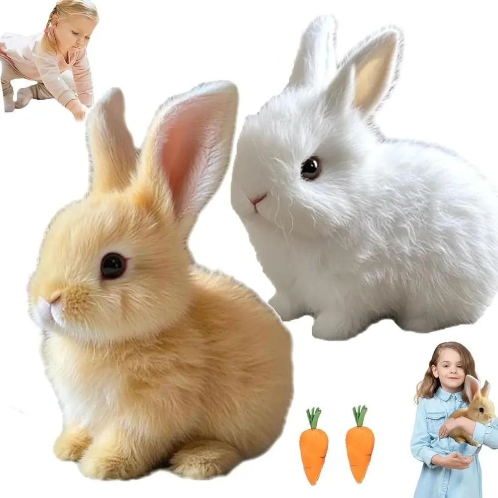 

Wiggle Ears My Realistic Bunny Toy Simulation Stuffed Animal Electric Toy Rabbit Interactive With Carrot Walking Wiggle Rabbit