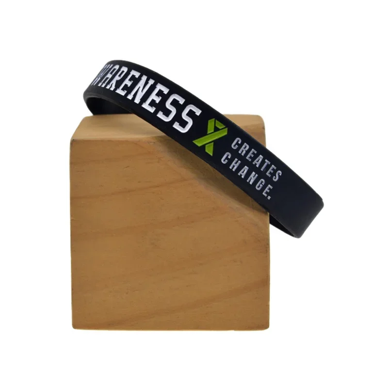 1 Stück Leberkrebs-Bewusstseins-Silikon-Armband, medizinisches Bewusstseins-Armband zur Veränderung der mentalen Einstellung – Detail 5