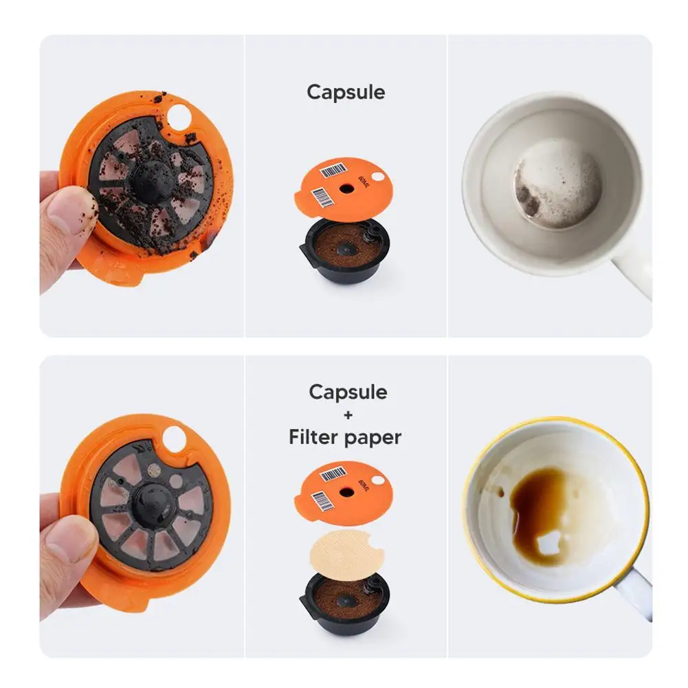 50PCS Disposible Paper Filter For Reusable Tassimo/Nespresso Stee LCoffee Capsule Anti-blocking Keep Capsule Cleaning