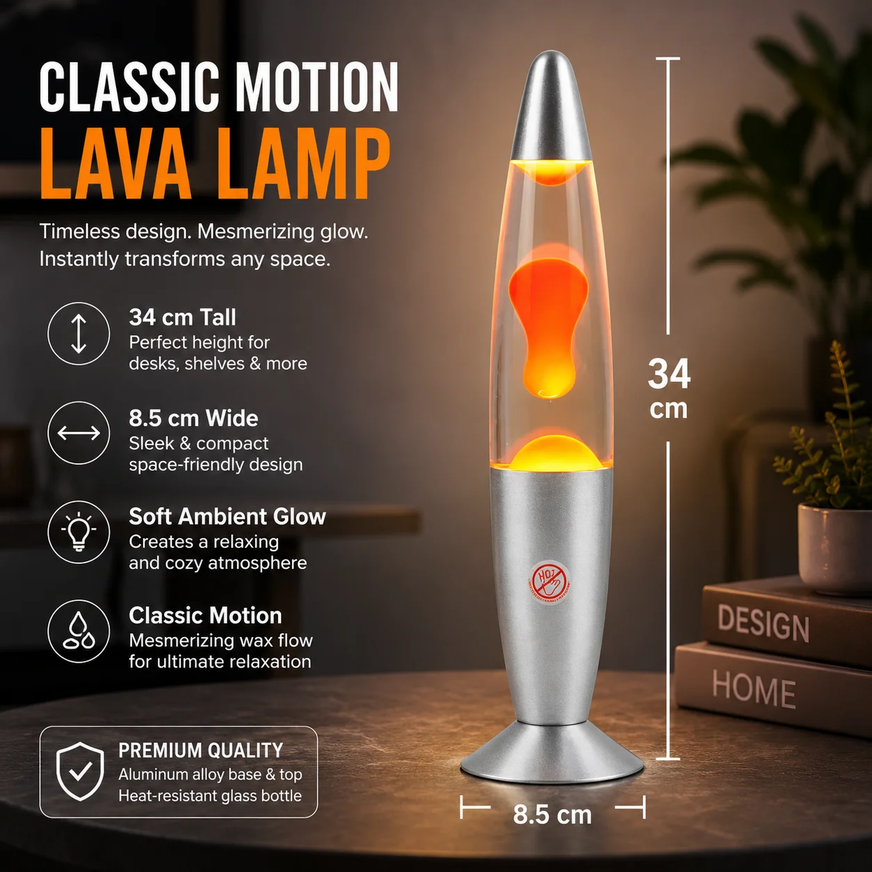 Lava Lamp 25W LED Volcano Nigh - Lava Lamp Desktop ulasan dan harga