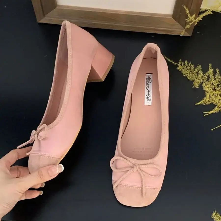 Bailamos 2024 Spring New Women Flat Shoes Fashion Square Toe Shallow Ladies Mary Jane Ballerinas Shoes Low Heels Casual Ballet S