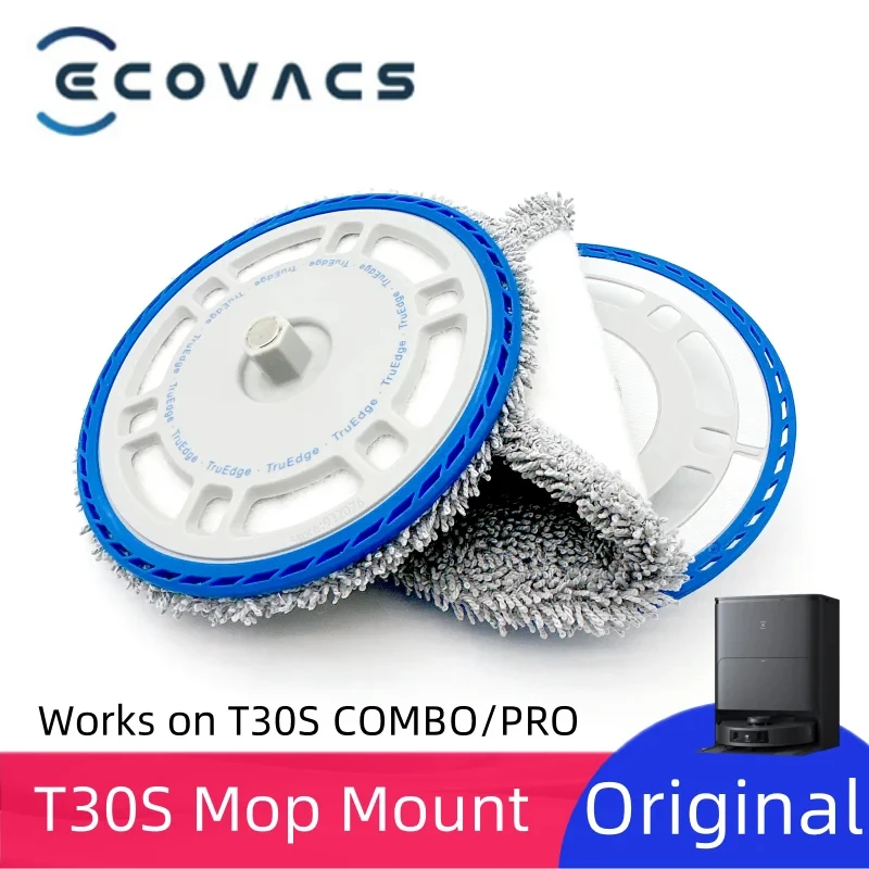 Soporte de Mopa Original con Tecnología Tru-Edge para Aspiradoras Robóticas ECOVACS T30S COMBO /T30 Pro / T50 (Max) Pro Omni, Accesorio de Repuesto