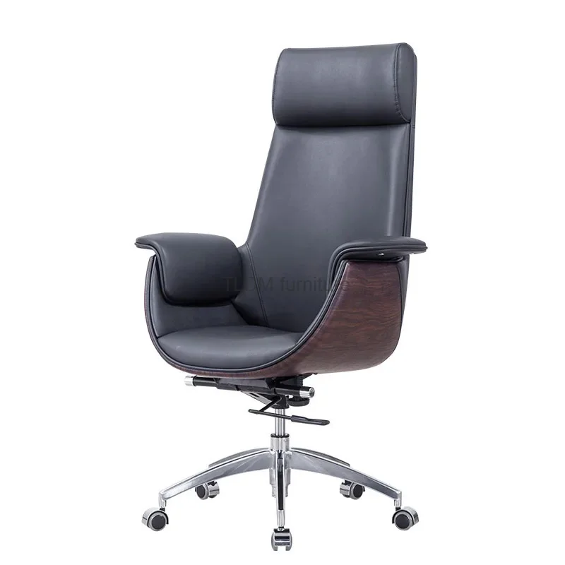 

European-style Leather Backrest Office Chairs Home Swivel Computer Chair Office Furniture Lift Armchair Boss Office Game Chair L