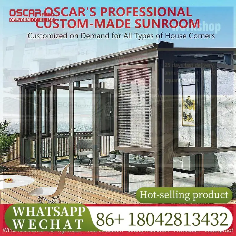 Waterproof Insulated Glass Sunrooms Four Season Sunrooms European Style Sunrooms For Patio Garden Balcony sunroom