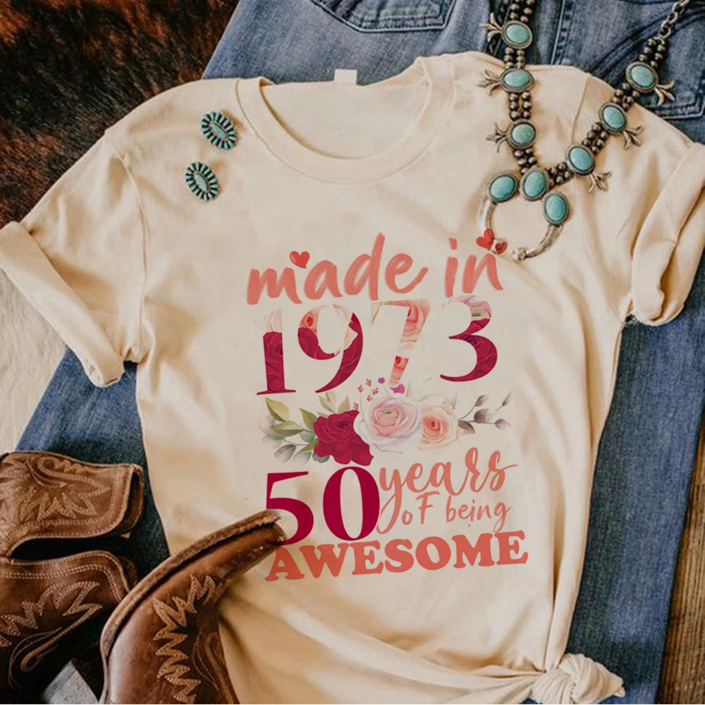 

50 Years Birthday Tee women summer comic Japanese t-shirts girl comic clothes