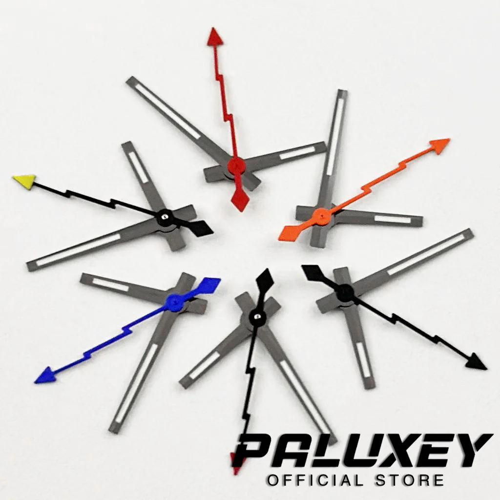 NH35 ساعة الأيدي البرق الأيدي الثانية مؤشر ساعة ل NH36 NH35 الحركة التلقائية الفضة الذهب أسود أحمر ساعة مضيئة اليد