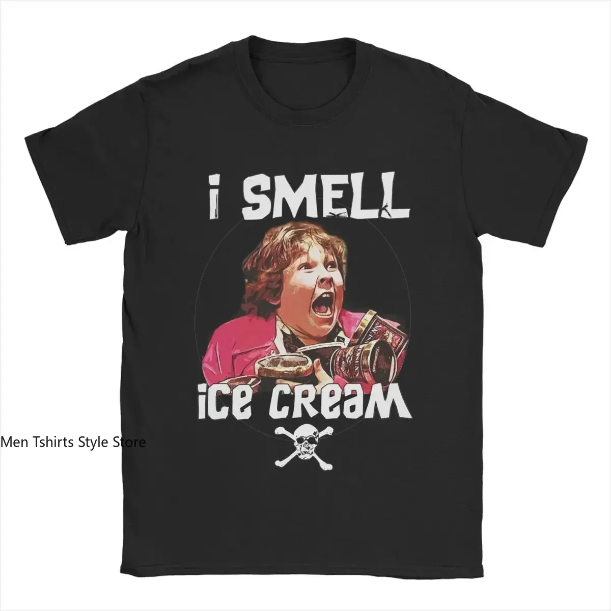 I Smell Ice Cream Chunk Goonies Men T Shirts Creative Tee Shirt Short Sleeve Crew Neck T-Shirt Pure Cotton 4XL 5XL Tops