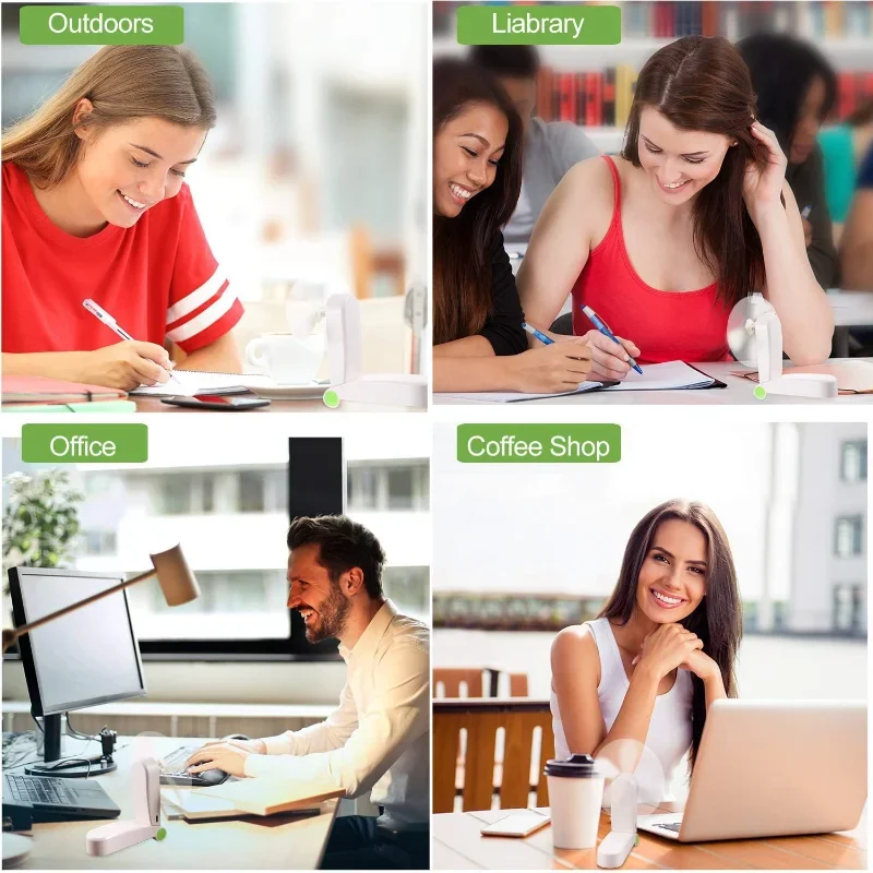 3 Pack Portable Pocket Fans Handheld Mini Fan Portable Foldable Fan Personal Travel Fan Hand Fan Summer USB Rechargeable Desk Fa