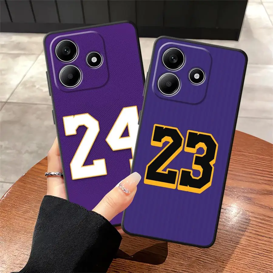 حافظة لهاتف Xiaomi Redmi Note 13 14 Pro Plus 9 10 11 12 Pro 12s 9S 11s 7 8 10S رقم كرة السلة