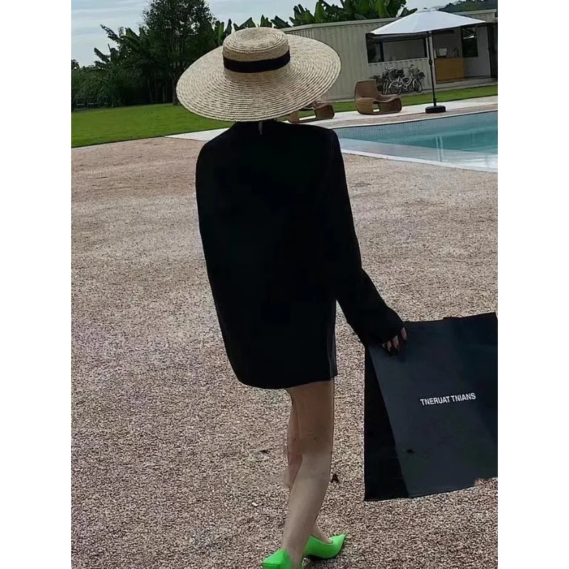 Jacke Damen Frühlings- oder Herbstmode Neues Nischendesign Sinn für kleine Anzüge mit Schultern Senior Sense Retro Mittellanger Anzug