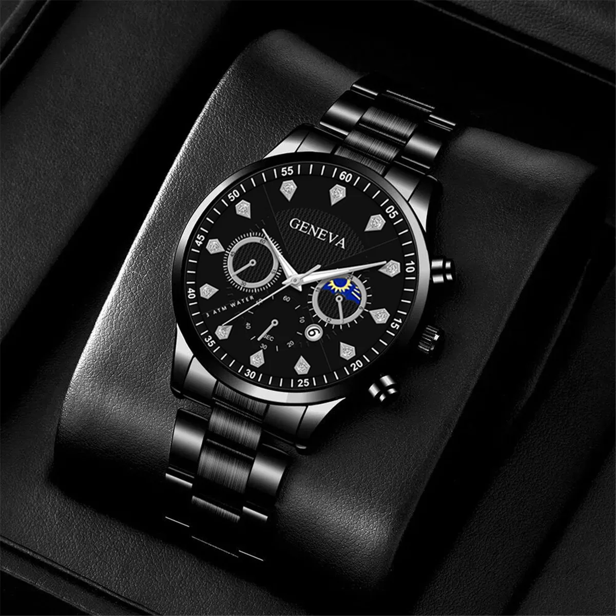 Mode Männer Edelstahl Uhr Luxus Kalender Quarz Armbanduhr Herren Business Uhren für Mann Uhr Montre Homme