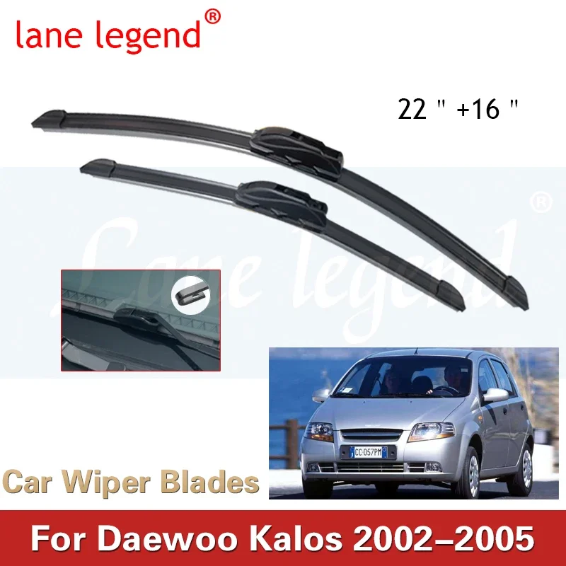 Car Wiper Blades Front Window Windscreen Windshield Wipers Blades U Hook Arm Auto Accessories For Daewoo Kalos 22