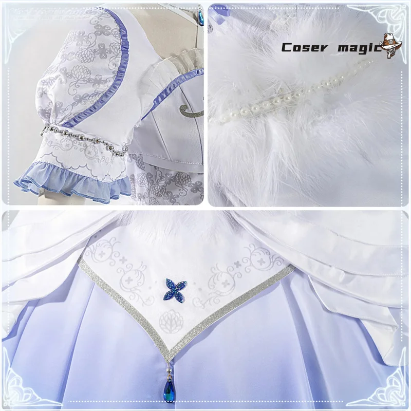 أنيمي بانج دريم! روزيليا كراون سلسلة أكو أوداجاوا تأثيري حلي موحدة حفلة الهالوين للنساء الرجال كرنفال الدعائم