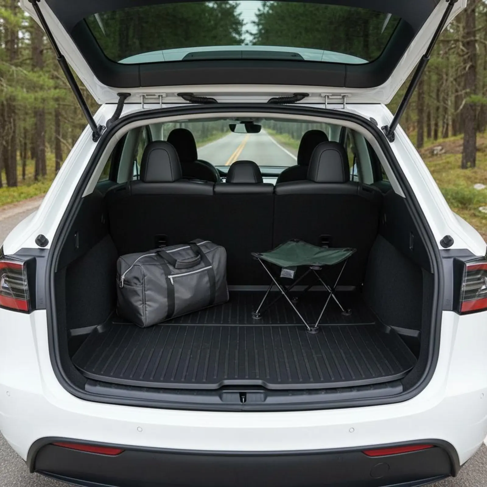 

TPE Trunk Liner Waterproof SUV Luggage Liner Car Trunk Mat Anti-Slip Surface Weather-Resistant Luggage Mat Contoured Molded