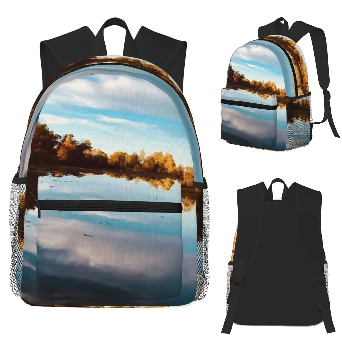 

I See Skys Of Blue Student Backpack School Bag Hiking Travel Daypack for Men Women Fashion Bookbag Shoulder Bags