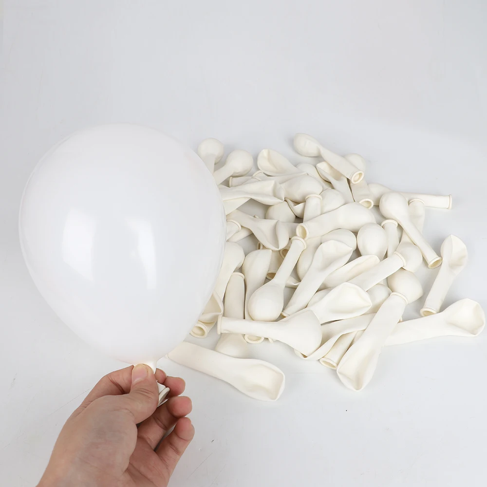 1 Set Sand White Birthday Balloons Arch Kit White Sand Chrome Gold Balloon Garland for Wedding Birthday Party Decor Baby Shower