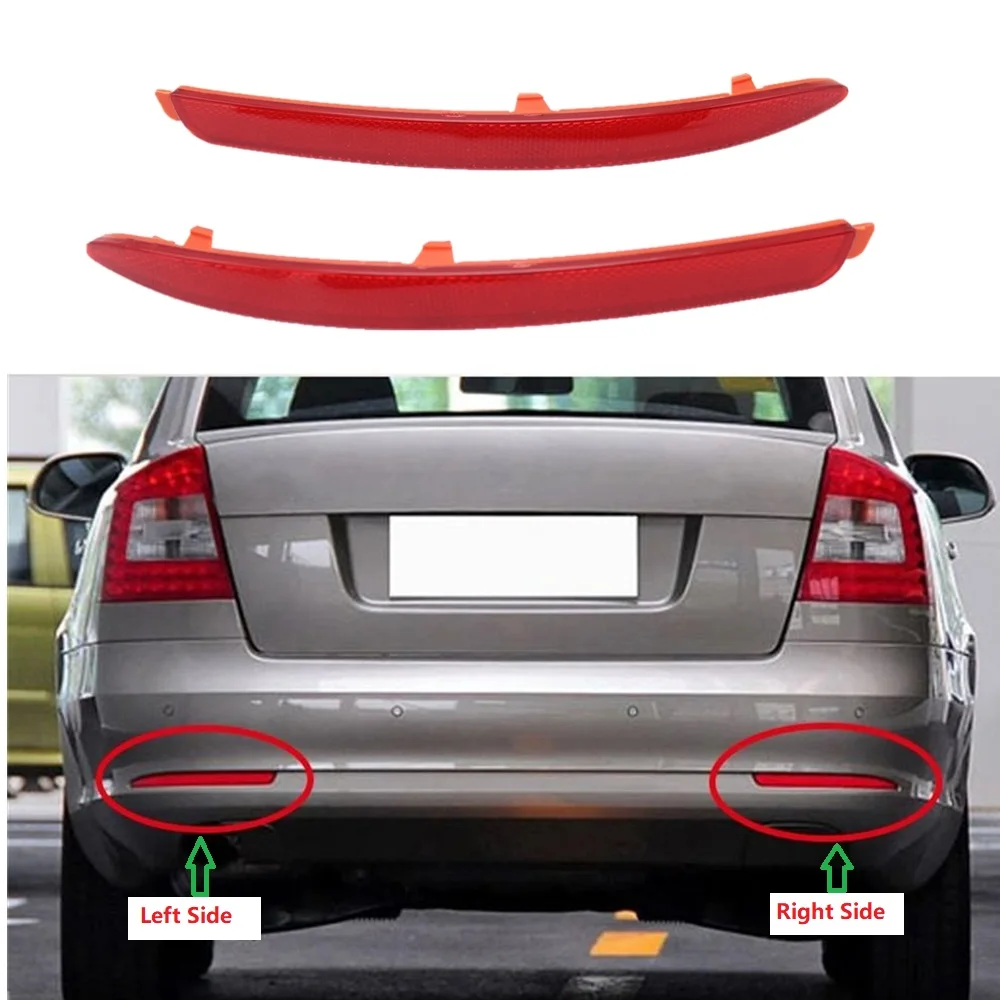 Lewy lub prawy tylny odblask zderzaka 1Z0945105A 1Z0945106A do Skoda Octavia A6 Sedan 2009 2010 2011 2012 2013 Car-Styling