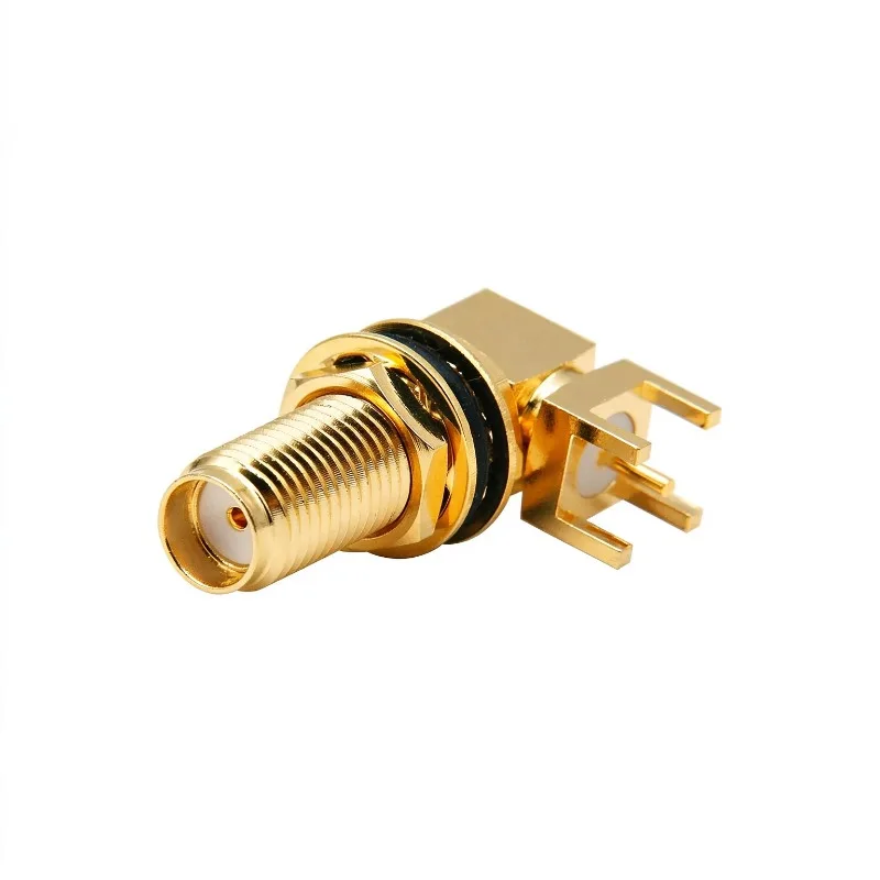 Suitable for SMA-KYWHD17 SMA bent female head, threaded 17mm PCB panel fixing socket 6G