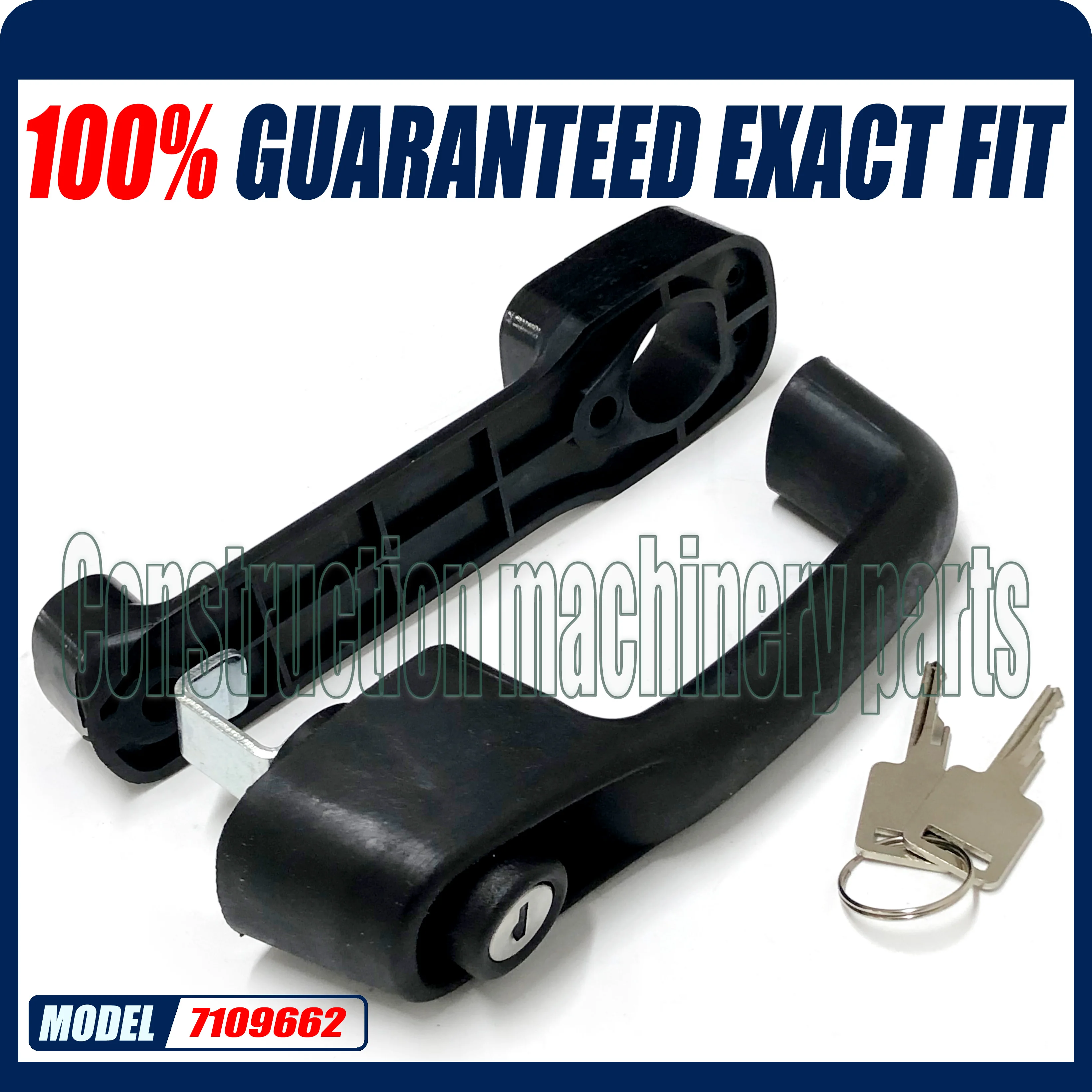 7109662 New Door Latch Handle With 2 Keys For Bobcat Loaders 751 753 763 773 A220 A300 A770 T110 T140 T180 T190 T200