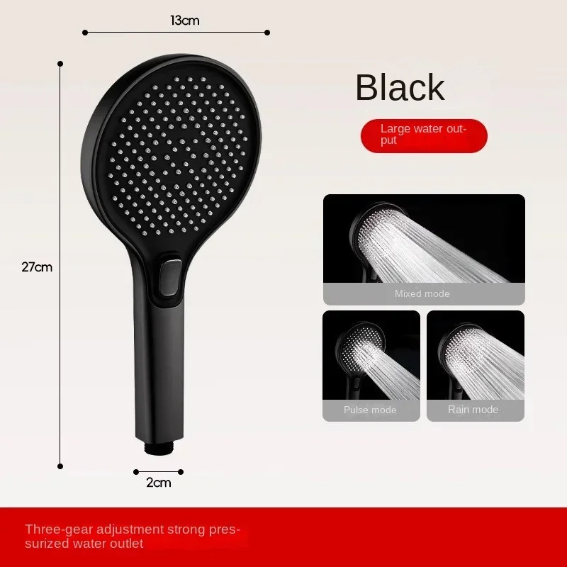 

3-Grade Pressurized Handheld Showerhead - Large Liquid Silicone, Household High-Pressure Spray with Anti-Clogging