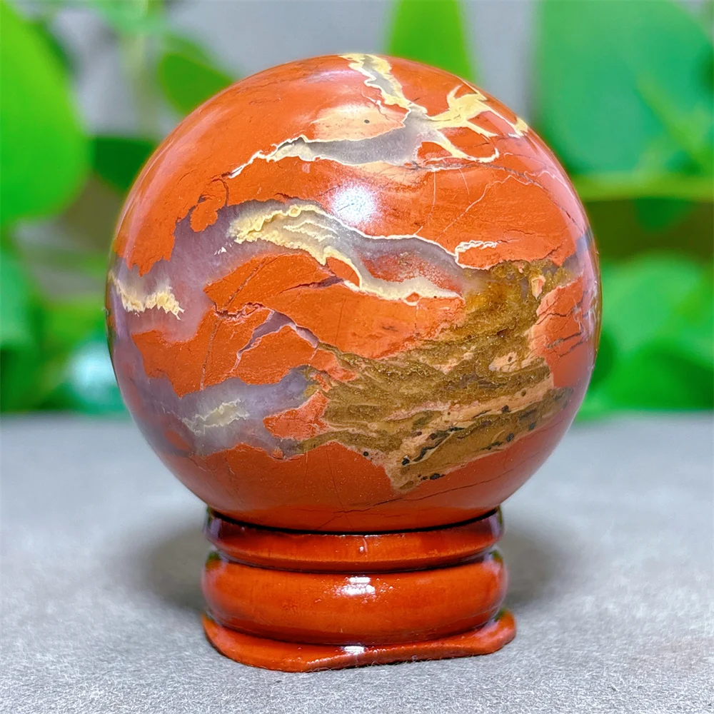 

2 Red Jasper Sphere Crystal Natural Stone Quartz Stone Minerals Home Decoration Reiki Craft Gifts Energy Healing Garden +Stand
